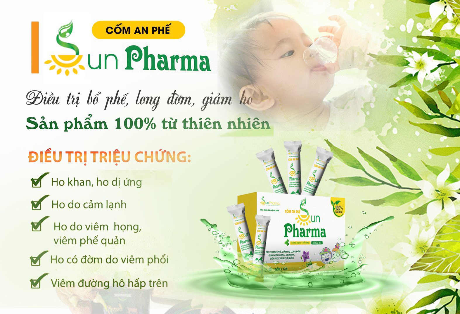 Cốm An Phế Sunpharma: Bí quyết giảm ho, bổ phế cho trẻ từ những thành phần thiên nhiên