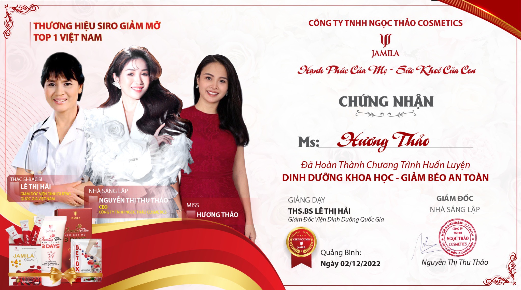 Ngọc Thảo Cosmetics phối hợp cùng chuyên gia Viện dinh dưỡng tổ chức thành công khóa đào tạo “Dinh dưỡng khoa học - giảm béo an toàn” 