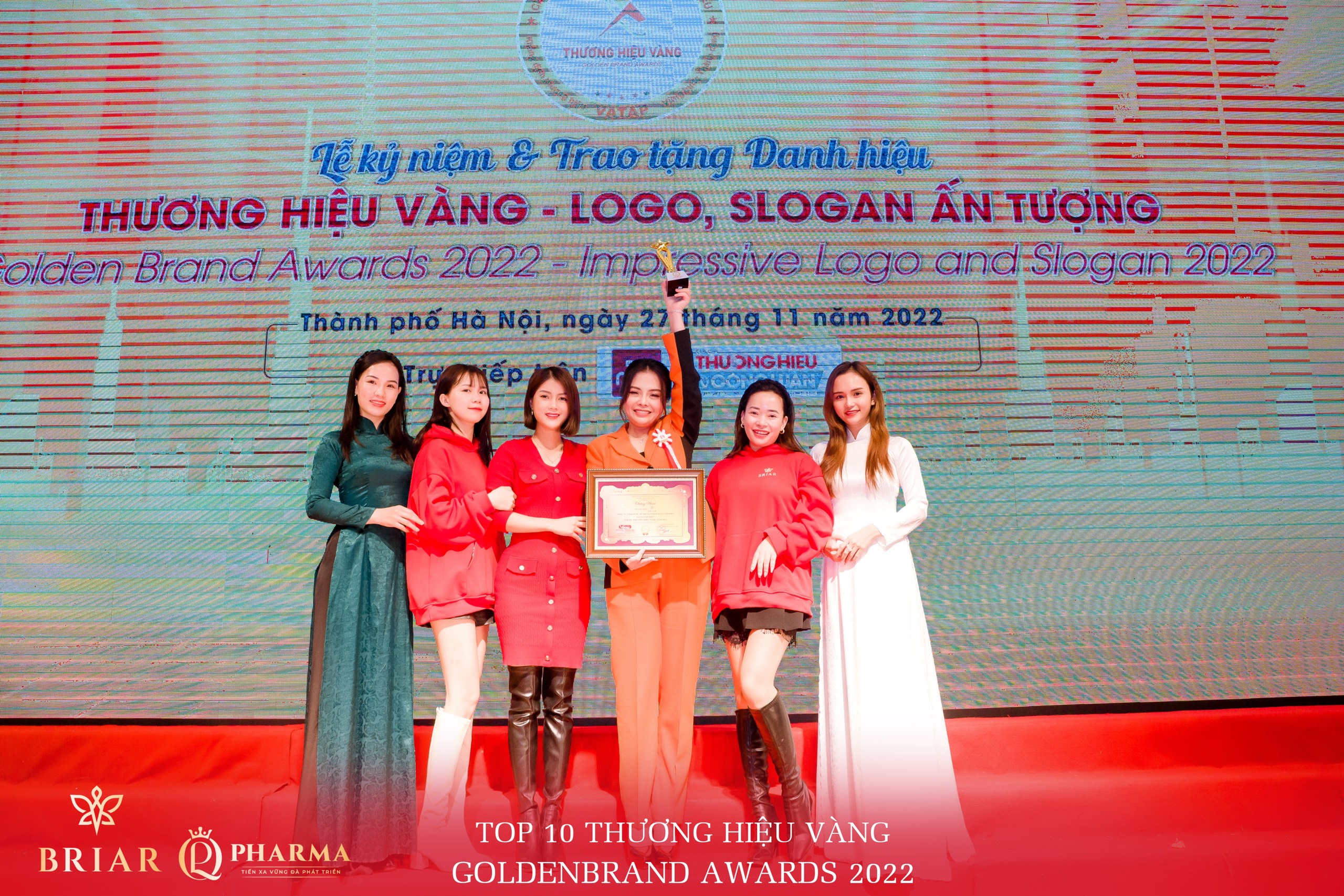 Thương hiệu Briar tự hào vinh danh Top 10 Thương hiệu Vàng Goldenbrand Award 2022 