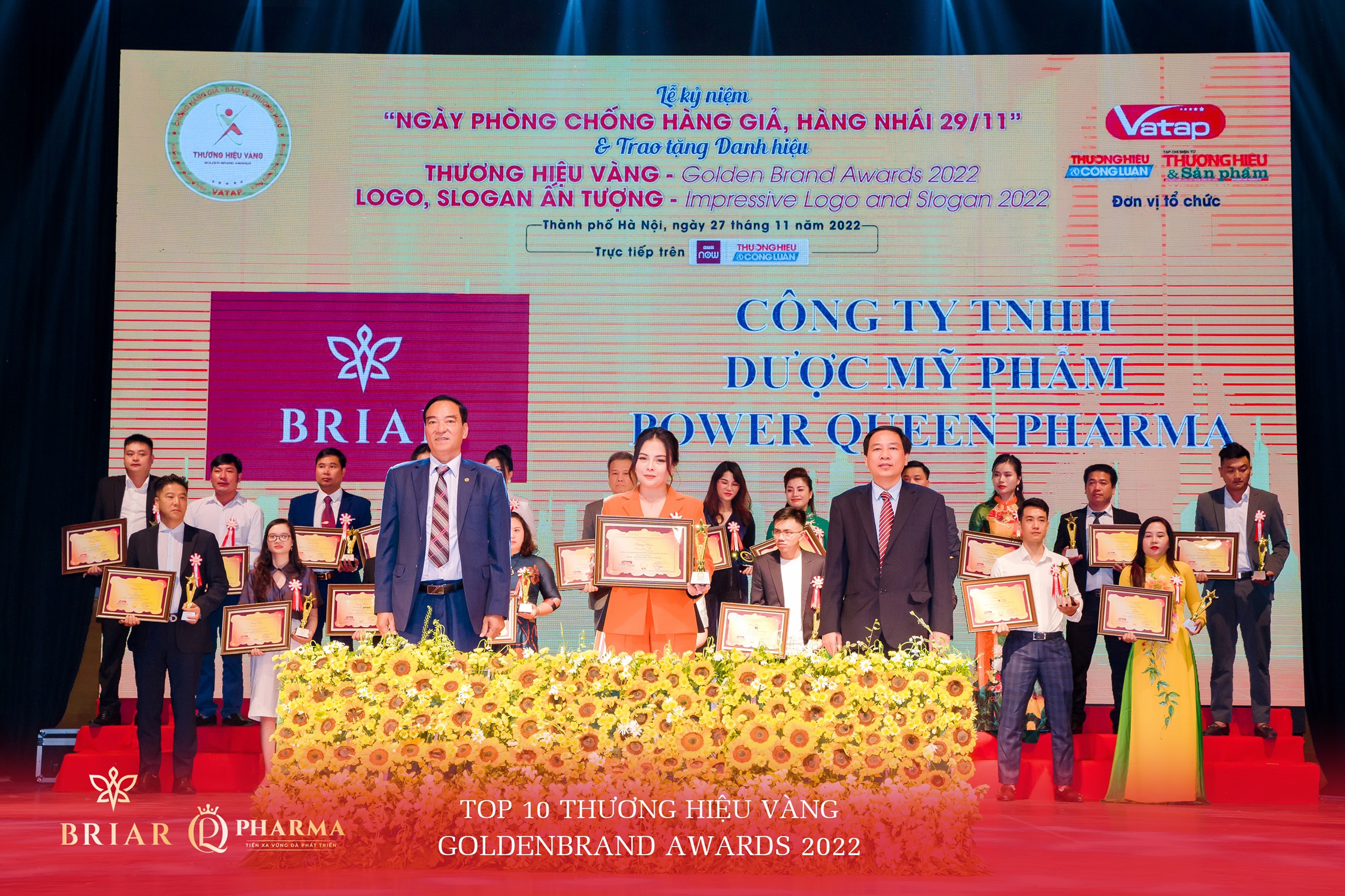 Thương hiệu Briar tự hào vinh danh Top 10 Thương hiệu Vàng Goldenbrand Award 2022 